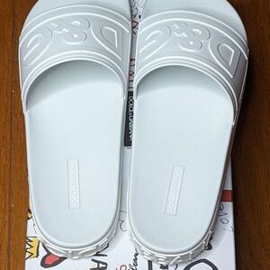 DOLCE & GABBANA Men's Saint Barth Rubber Pool Slides Sandals